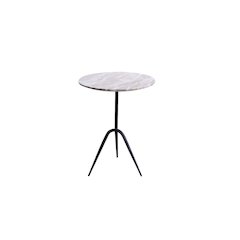 Glacier 18" Accent Table with Capri Beige Marble