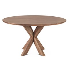 Stockholm 54" Round Dining Table in Weathered Acacia