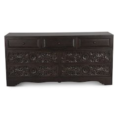 Haveli 71" Dresser with Plinth Base in Vintage Brown