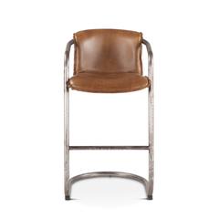 Rustic Leather Bar Chairs, Belen Kox
