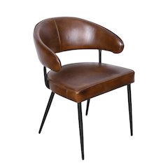 Brisbane Dover Armchair in Washed Chestnut Leather