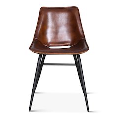 Brisbane Stanley Leather Dining Chair in Antique Whiskey