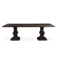 Toulon 84" Dining Table in Vintage Brown Finish
