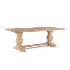 84-Inch Rectangle Mango Wood Dining Table in Antique Oak Finish, Belen Kox