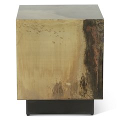 St. George Square Side Table in Oxidized Copper