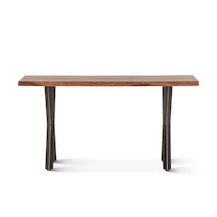 Elliston 58" Console Table in Sheesham and Matte Black Iron