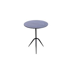 Glacier 18" Accent Table with Lava Marble