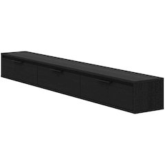 Slim 72” Wall-mounted 3-Door TV Stand with 3 Storage Cabinets