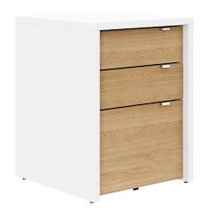 Multi-Purpose Storage Office Storage And Filling Cabinet, White & Natural Maple