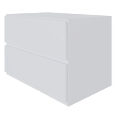 Nightstand With 1-Drawer And Folding Door, White