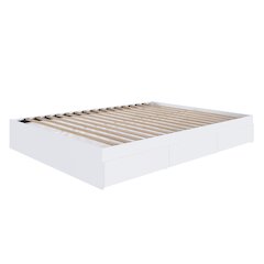 3-Drawer Storage Bed Frame, Queen|White