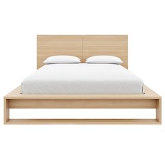 Torino Bedset with Headboard and Slatted Bedframe Natural Blonde Oak Color