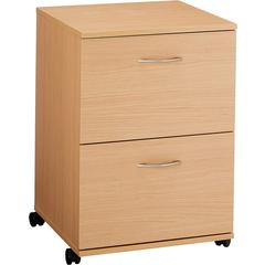 2-Drawer Essentials Rolling Filing Cabinet, Natural Maple