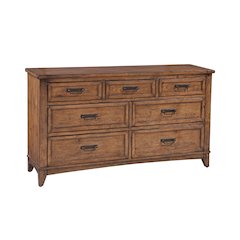 Oakdale 7-Drawer Dresser - Honey Oak
