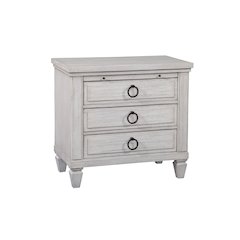 Salter Path 3-Drawer Nightstand - White with Grain