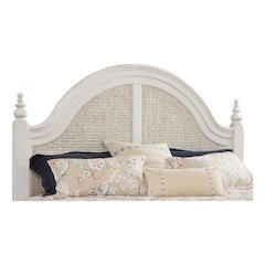 Rodanthe 6/6 Poster Woven Headboard - Dove White