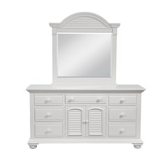 Cottage Traditions Triple Dresser with Mirror - White Cottage