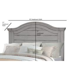 Stonebrook 6/6 Panel Headboard - Light Distressed Antique Gray