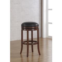 Stella 34" Backless Swivel Stool - Medium Walnut