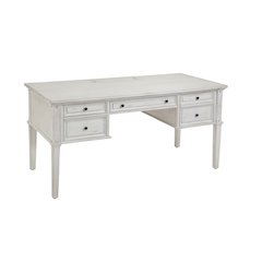 Sedona 60" Storage Desk with Power - Cobblestone White
