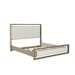 Arlington King Upholstered Panel Bed - Nutmeg