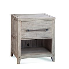Aurora 1-Drawer Night Stand - Whitewash