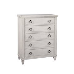 Salter Path 5-Drawer Chest - White Grain