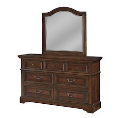 Stonebrook Dresser with Mirror - Tobacco Finish
