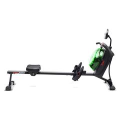 Sunny Health & Fitness Hydro + Dual Resistance Smart Magnetic Water Rowing Machine in Green- SF-RW522017GRN