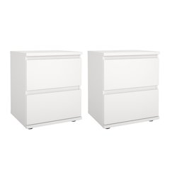 Nova 2 Drawer Nightstand - Set of 2, White