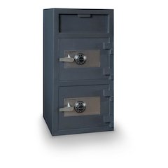Double Door Depository Safe Gray