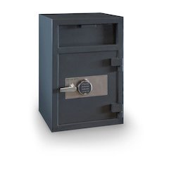 Depository Safe with inner locking department Gray