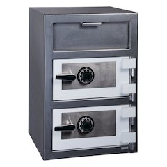 Double Door Depository Safe Gray