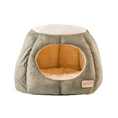 Cat Bed, Laurel Green And Beige