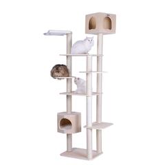 Real Wood Premium Scots Pine 89-Inch Cat Tree With Seven Levels, Two Playhouses