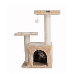 Classic Real Wood Cat Tree, 32-Inch Beige