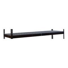 Rivetwell, Double Rivet Boltless Shelving with Center Support 72"W x 18"D 708 Midnight Ebony 1 Level  Includes Wire Deck Decking
