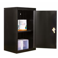 400 Series Wallmount Solid Storage Cabinet, 16"W x 12"D x 26"H, 708 Midnight Ebony, Single Tier, Solid Door, 1-Wide, Assembled