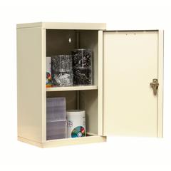400 Series Wallmount Solid Storage Cabinet, 16"W x 12"D x 26"H, 729 Tan, Single Tier, Solid Door, 1-Wide, Assembled