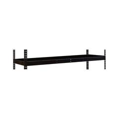 Rivetwell, Double Rivet Boltless Shelving with Center Support 48"W x 24"D 708 Midnight Ebony 1 Level  Decking Not Included