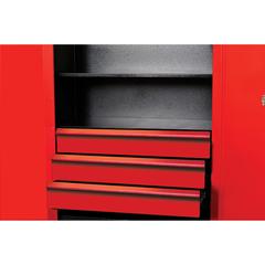 Fort Knox Cabinet Drawer Kit - 3 Drawer, 48"W x 24"D x 18"H, Red (textured)
