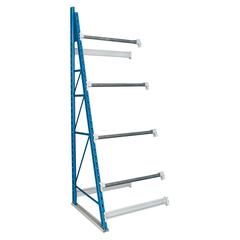 Cable Reel Rack 48"W x 36"D x 123"H 707 Marine Blue Uprights / 711 Light Gray Beams 4 Level Add-on Unit