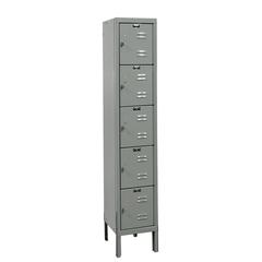 Hallowell Premium Locker, 725 Dark Gray, 5-Tier, 1-Wide, Knock-Down