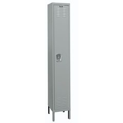 Hallowell Premium Locker, 725 Dark Gray, Single Tier, 1-Wide, Assembled