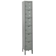 Hallowell Premium Locker, 725 Dark Gray, 6-Tier, 1-Wide, Knock-Down