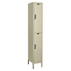 Hallowell DigiTech Electronic Locker, 729 Tan, Double Tier, 1-Wide, Knock-Down