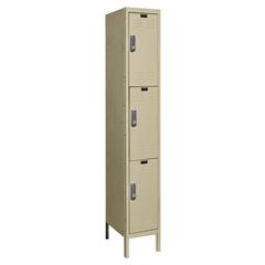 Hallowell DigiTech Electronic Locker, 729 Tan, Triple Tier, 1-Wide, Knock-Down