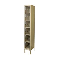 Hallowell DigiTech Safety-View Plus Locker, 729 Tan, 6-Tier, 1-Wide, Knock-Down