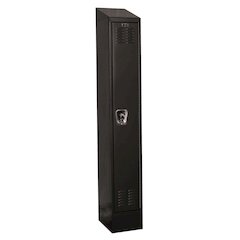 Hallowell ReadyBuilt II Locker, 708 Black, Single Tier, 1-Wide, Assembled