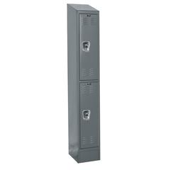 Hallowell ReadyBuilt II Locker, 725 Dark Gray, Double Tier, 1-Wide, Assembled